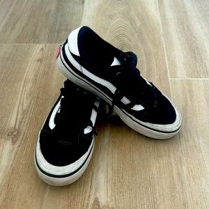 Kids black and white Vans size 3 youth US